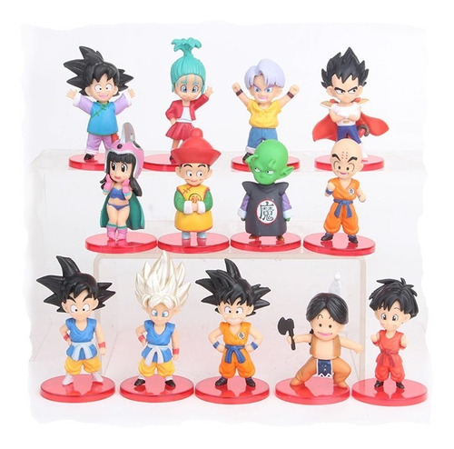 13 Mini Figuras De Dragon Ball Z. 9 Cms. Goku. Pan. Vegeta. | Envío gratis