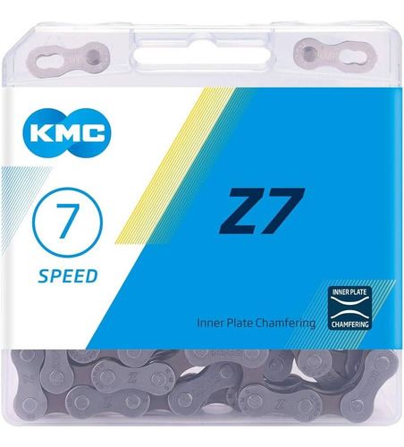 Cadena Bicicleta Kmc Z7 Vel 1/2 X3/32 116 Eslabones Plateada