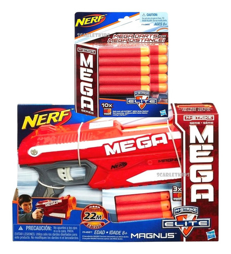 Nerf N-strike Mega Magnus + 10 Dardos Combo Hasbro Original