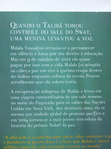 Livro Eu Sou Malala (Usado)