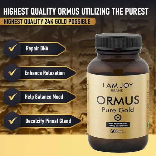 Ormus Gold Cápsulas De Elementos Monoatómicos Con Adaptógenos Maca Y Ashwaganda | Puede Ayudar A Equilibrar El Estado D
