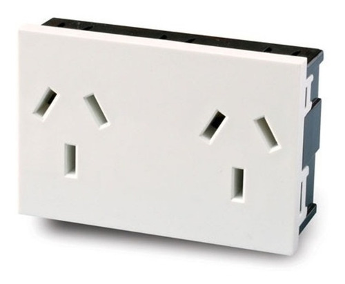 Imagen 1 de 5 de Modulo Toma Doble Cambre Easyfit 2x10amp 250v Por E631