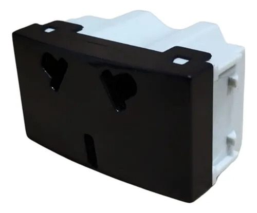 Modulo Toma Corriente 10a 220v Roda Pack X 15 Unidades Negro