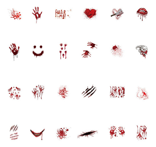 Gore Sangre 50 Stickers Vs Agua De Pvc Calcomanias