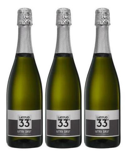 Champagne Latitud 33 Extra Brut 750ml X3 Oferta Fullescabio