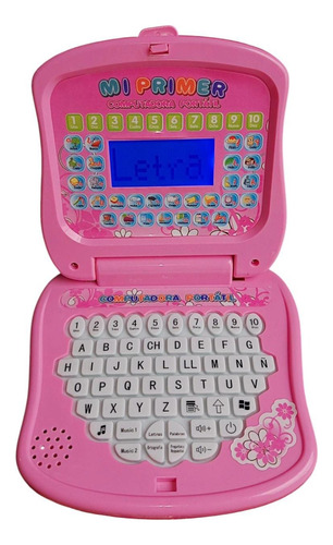 Computadora Interactiva Para Niños Tipo Laptop Español Rosa