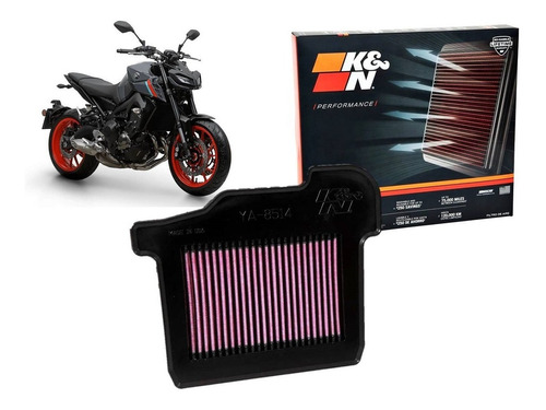 Filtro De Ar Esportivo K&n Kn Ya-8514 Yamaha Mt 09 Mt-09