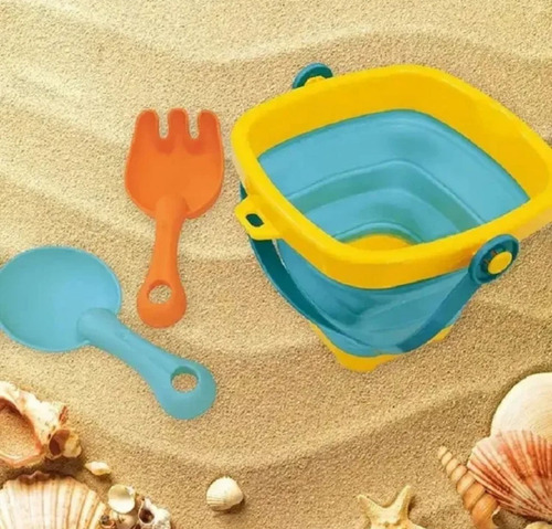 Balde Plegable Para La Playa Con Accesorios Para Niños/bebés