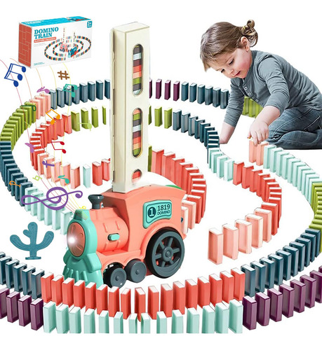 Juego De Tren Domino Automático Con Luces Y Sonidos