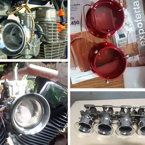 Filtro De Aire De 55 Mm Para Motocicleta Red Wind Horn Cup P
