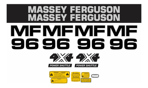 Kit Adesivo Retroescavadeira Massey Ferguson Mf 96 Mk