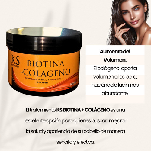Tratamiento Capilar Colágeno + Biotina | Brillo Y Fuerza