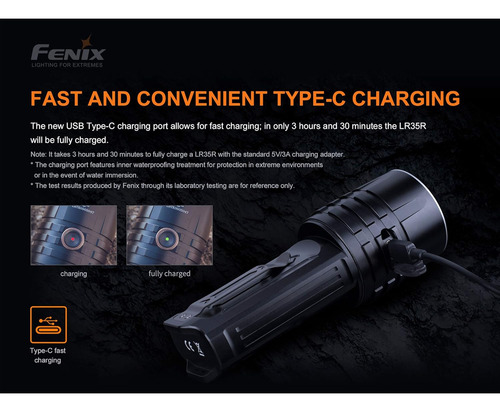 Fenix Lr35r Linterna Recargable Súper Brillante, 10000 Lúmen