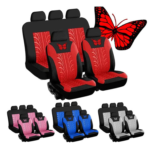 Fundas Para 5 Asientos De Automóvil Universal 9 Pzs