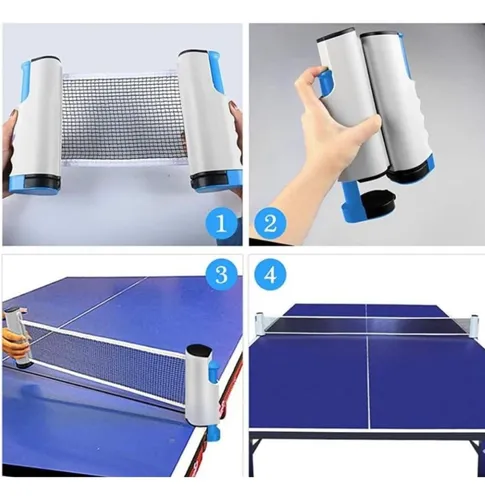 Set De Ping Pong Paletas Con Red Retráctil Juego Salón