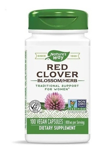 Red Clover Flor Trébol Rojo 800mg 100caps  Nature´s Way