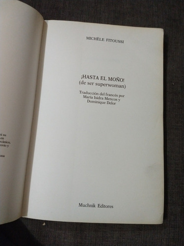 Hasta El Moño Michele Fitoussi (Usado)