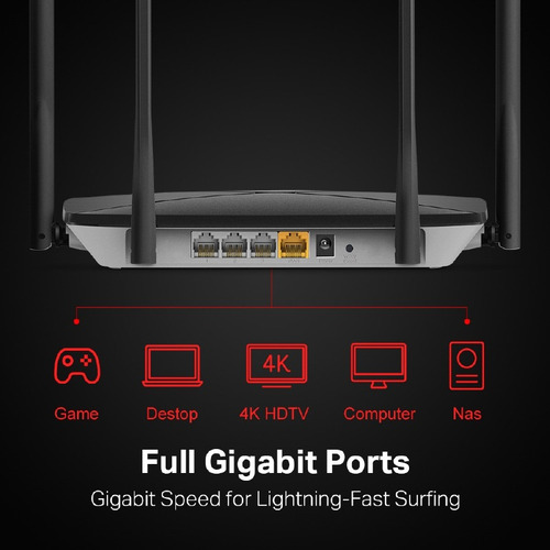 Router Mercusys Ac12g Doble Banda Fibra Optica Gigabit