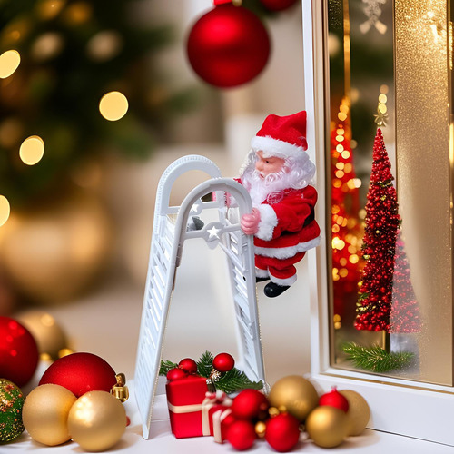 . Adorno Navideño De Juguete Con Escalera De Escalada De