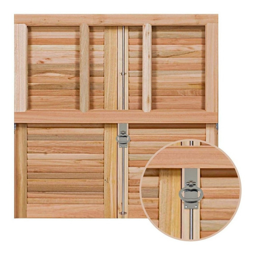 Cierre Cremona para ventana veneciana de madera de la Unión Mundial, color gris claro