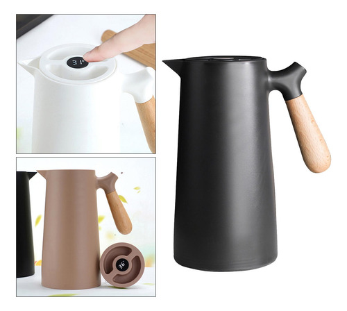 Frasco De Vacío Aislado De Doble Pared De 1000 Ml, Negro