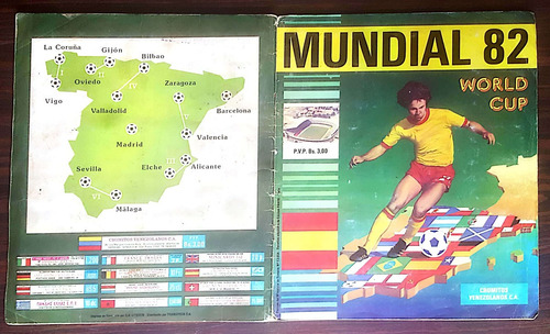 Antiguo Album De Barajitas Del Mundial De Futbol España '82 