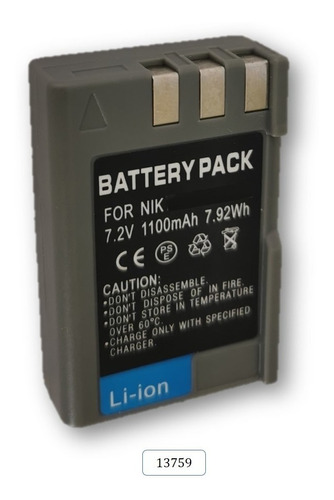 Bateria Mod. 13759 Para Nik0n D60