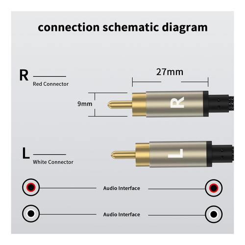 Cable Ztoxlr Rca, 2 Rca Macho A 2 Rca Macho Audio Audio Audi