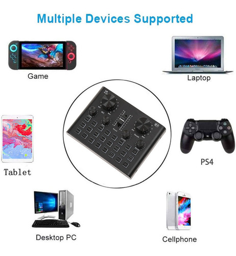 Imagen 7 de 8 de Mini Tarjeta De Sonido Externa Compatible Con Bt Volumen De