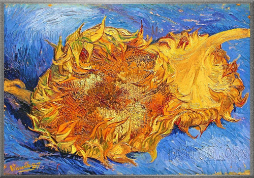 Cuadro Dos Girasoles Cortados - Vincent Van Gogh - Año 1887
