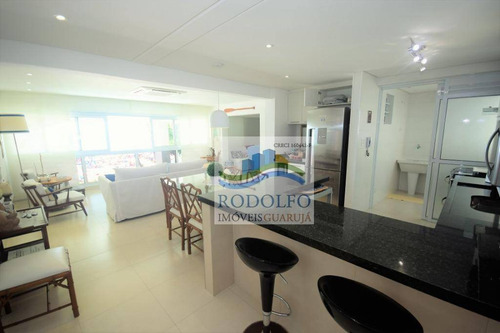 Imagem 1 de 20 de Guarujá Astúrias Frente Ao Mar Com Vista!! 2dts Living Bem Amplo Com Cozinha Integrada. - Ap0752