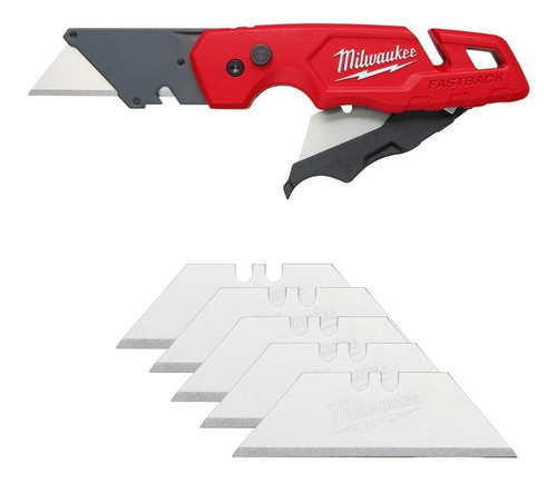 Milwaukee Cuchillo Plegable Con Porta Repuestos 48-22-1502