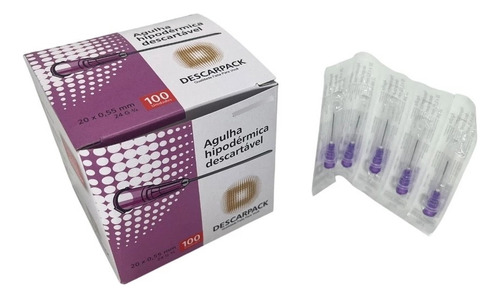 Agulha Hipodérmica 20x0,55mm Descarpack C/100 Un. 1 Ml
