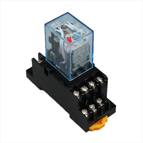 Relé 12v, 4no + 4nc, 8a, My4nj, Proyectos Diy, Incluye Base