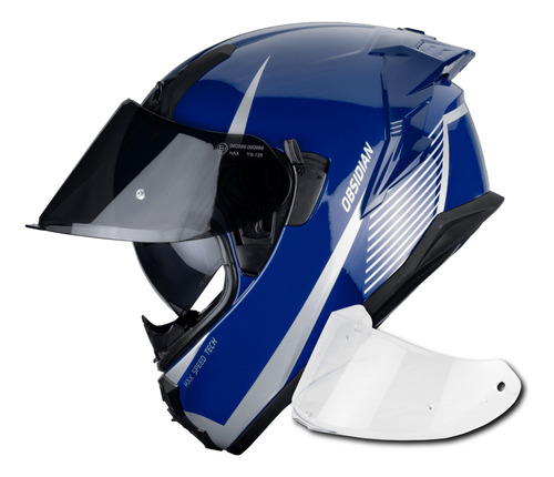 Casco Para Motocicleta Hax Certificado Ece 2206 Obsidian 2.0