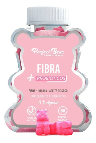 Suplemento Alimenticio Fibra 60u Perfect Bear Sabor Frutos rojos