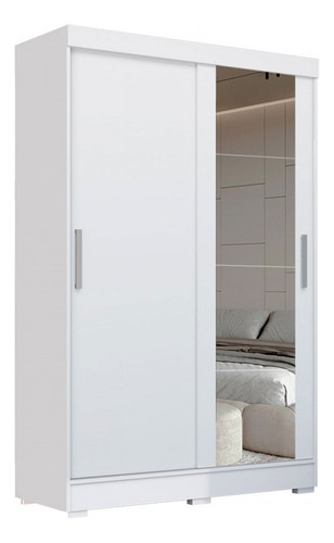 Guarda-roupa Solteiro Arraial 2 Portas 2 Gavetas Branco
