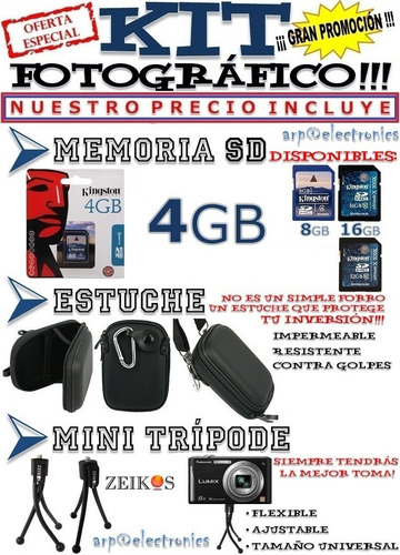 Cámara Nikon Coolpix S3600 20mp 8x + 4gb + Estuche + Trípode
