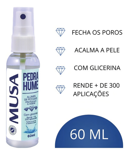 Pedra Hume Para Mãos E Pés Adstringente Com Glicerina 60ml