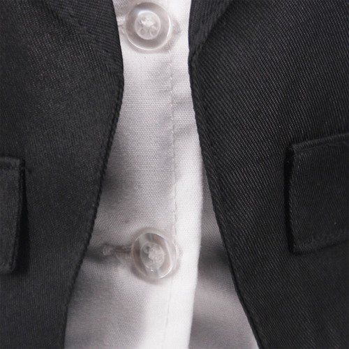 Traje De Tres Piezas Con Cuello Alto Para Muñecas De Algodón