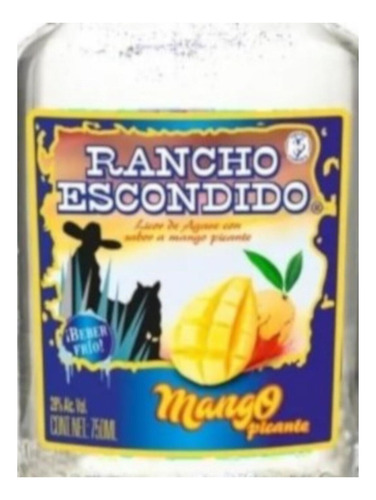 Paquete De 3 Licor De Agave Rancho Escondido Mango Pican 750