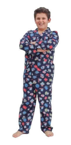Pijama Invierno Nene Botones Frizado Ms Camisa 327ms