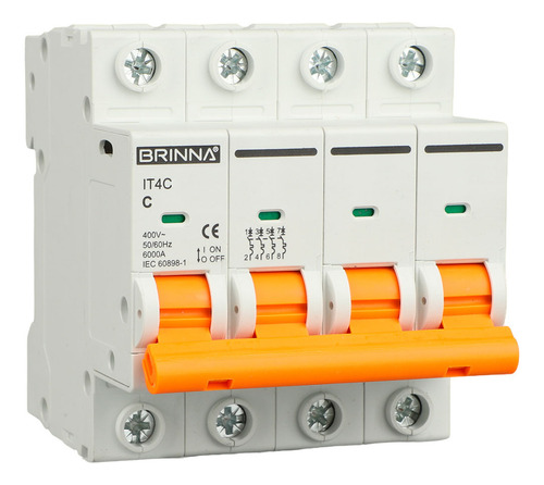 Llave Termica Tetrapolar 4x40 Brinna 40 Amp 6ka