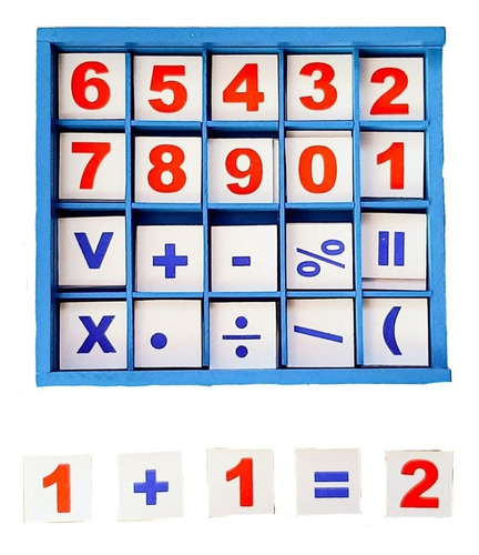 5 Operaciones Básicas Material Didáctico Madera Matematicas