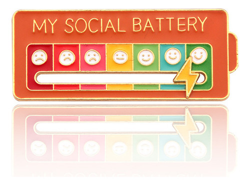 Prendedor My Social Battery 6 Pies