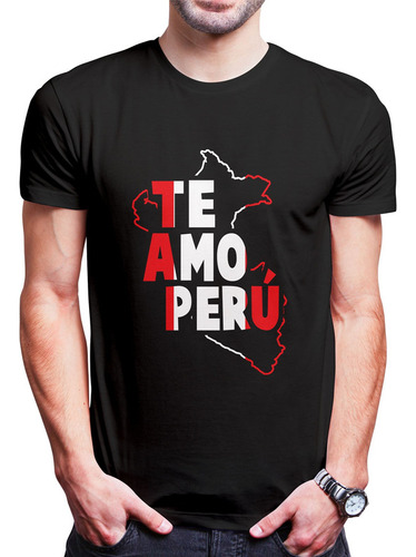 Polo Varon Te Amo Perú (d1047 Boleto.store)