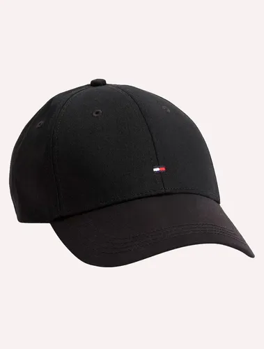 Boné Tommy Hilfiger Flag Tape Masculino Preto, Com Fechamento Ajustável