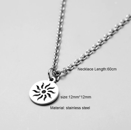 Collar Sol Silver Space Hombre Mujer Moda M