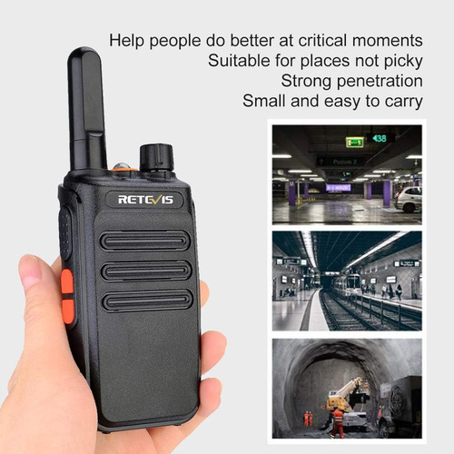 Rb35 Walkie Talkie - Paquete De 6 Radios Recargables De Dos