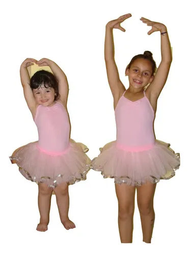 Disfraz Traje Bailarina Nena: Malla Ballet Dm101+ Tutu Corto